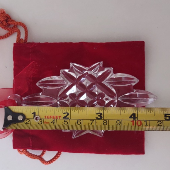RARE Vintage Waterford Crystal CHRISTMAS ORNAMENT In Original Dust bag - Picture 4 of 4